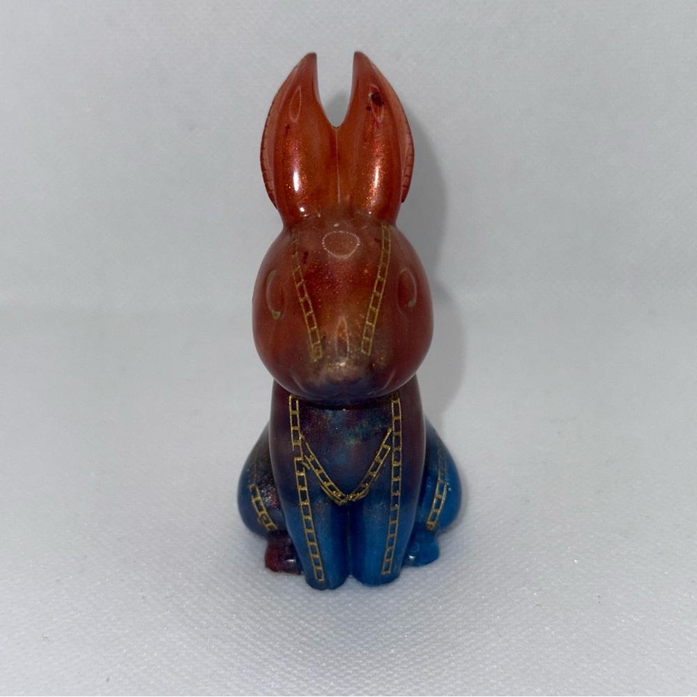 Handmade Elegant, Colorful Resin Rabbit Figurine
